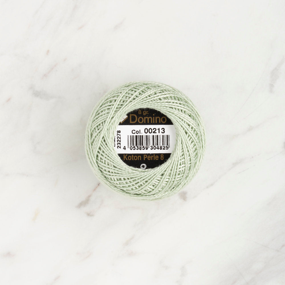 Domino Cotton Perle Size 8 Embroidery Thread (8 g), Light Green - 4598008-00213