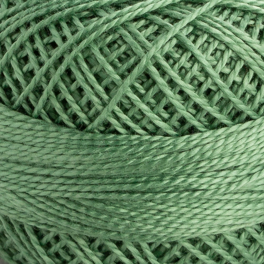 Domino Cotton Perle Size 8 Embroidery Thread (8 g), Green - 4598008-00215