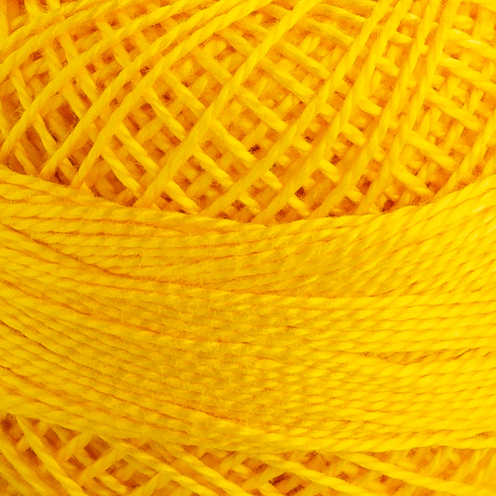 Domino Cotton Perle Size 8 Embroidery Thread (8 g), Yellow - 4598008-00297