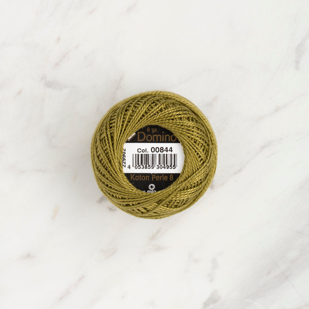 Domino Cotton Perle Size 8 Embroidery Thread (8 g), Green - 4598008-00844