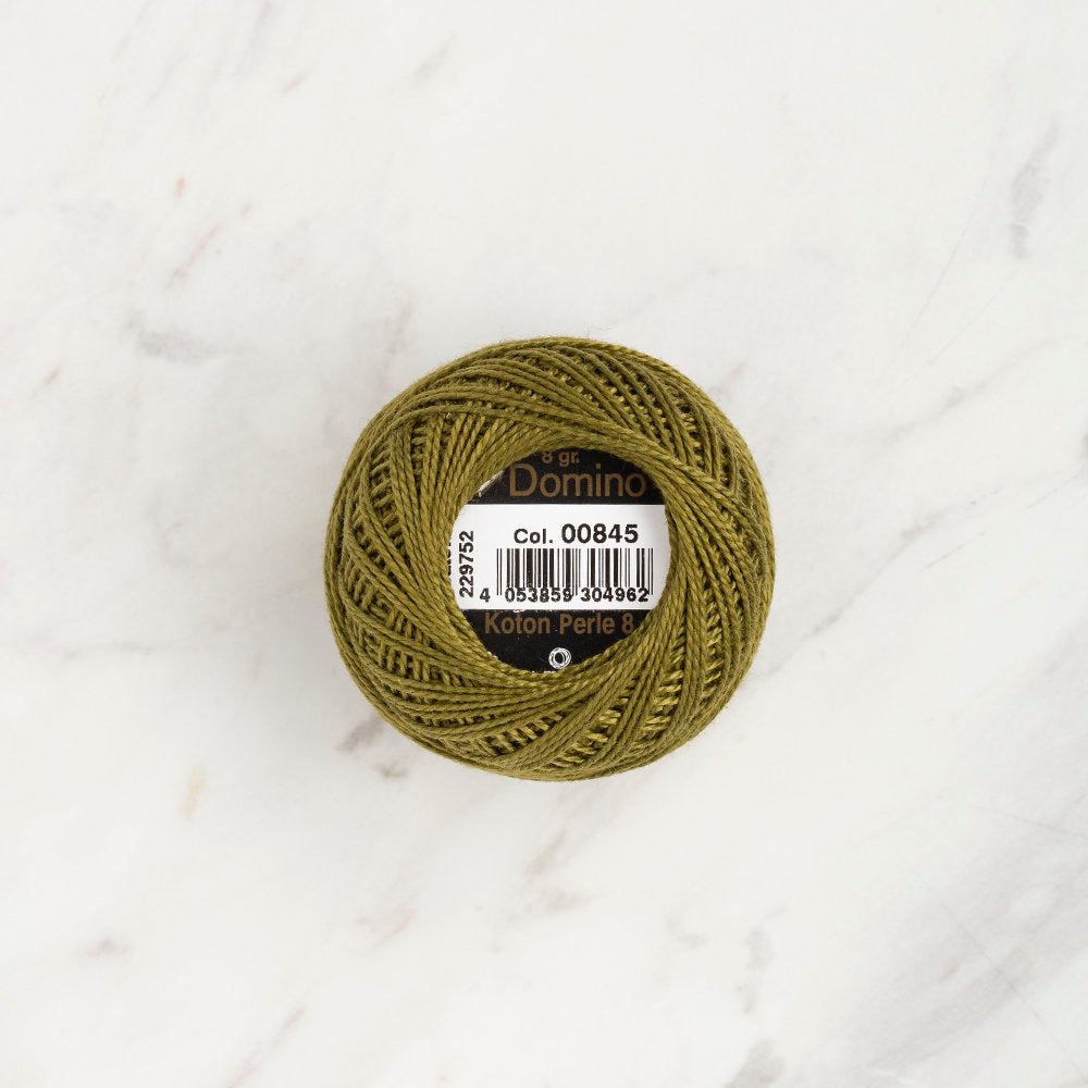 Domino Cotton Perle Size 8 Embroidery Thread (8 g), Green - 4598008-00845