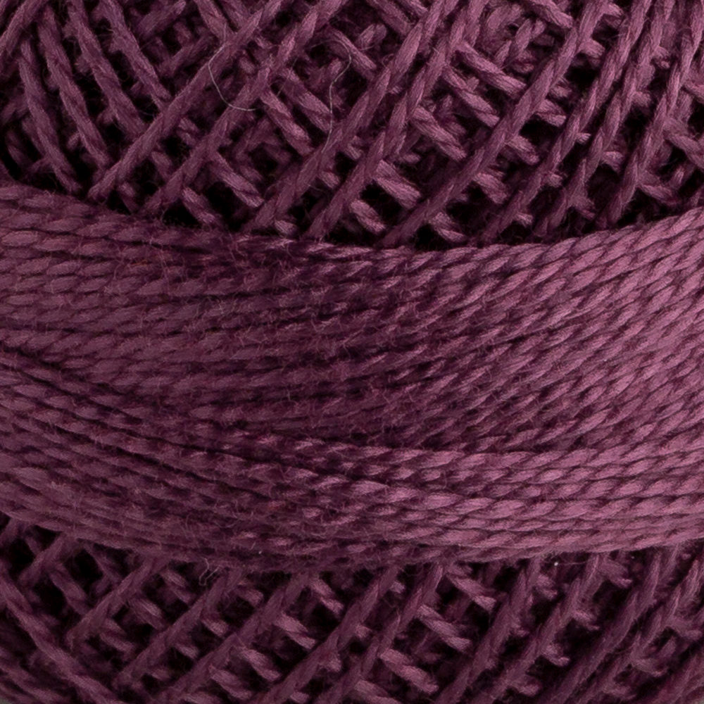 Domino Cotton Perle Size 8 Embroidery Thread (8 g), Dark Purple - 4598008-00873