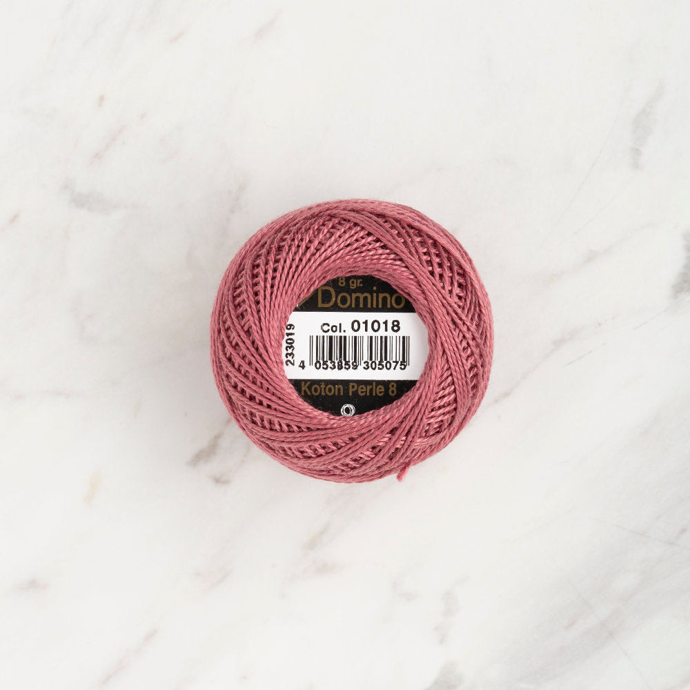 Domino Cotton Perle Size 8 Embroidery Thread (8 g), Purple - 4598008-01018