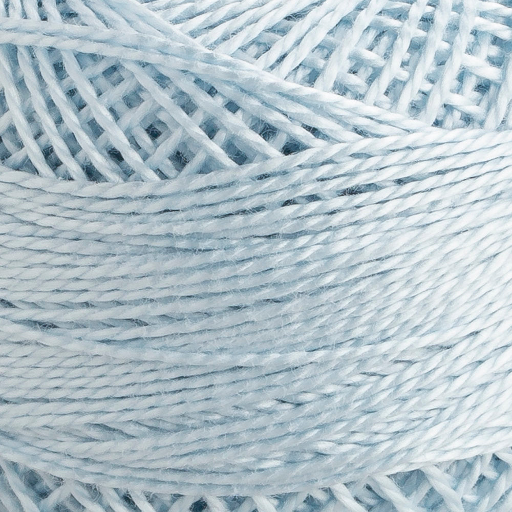 Domino Cotton Perle Size 8 Embroidery Thread (8 g), Baby Blue - 4598008-01031