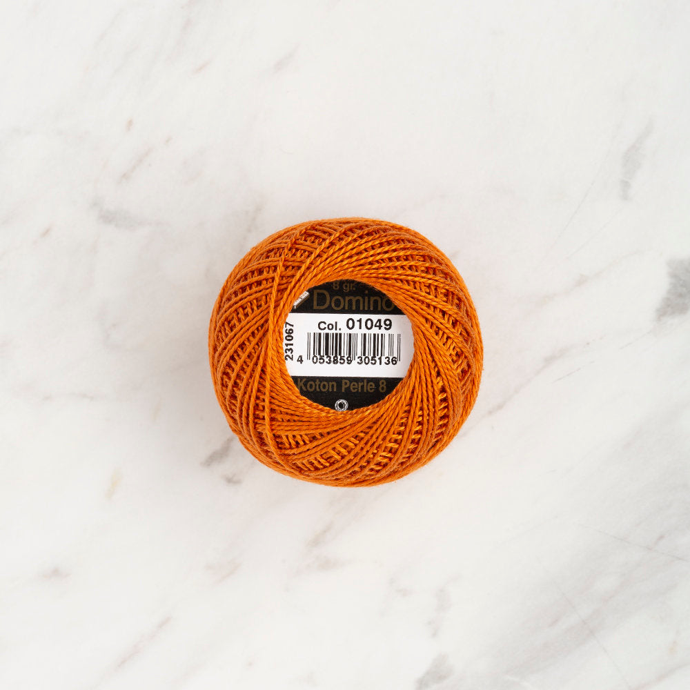 Domino Cotton Perle Size 8 Embroidery Thread (8 g), Brown - 4598008-01049