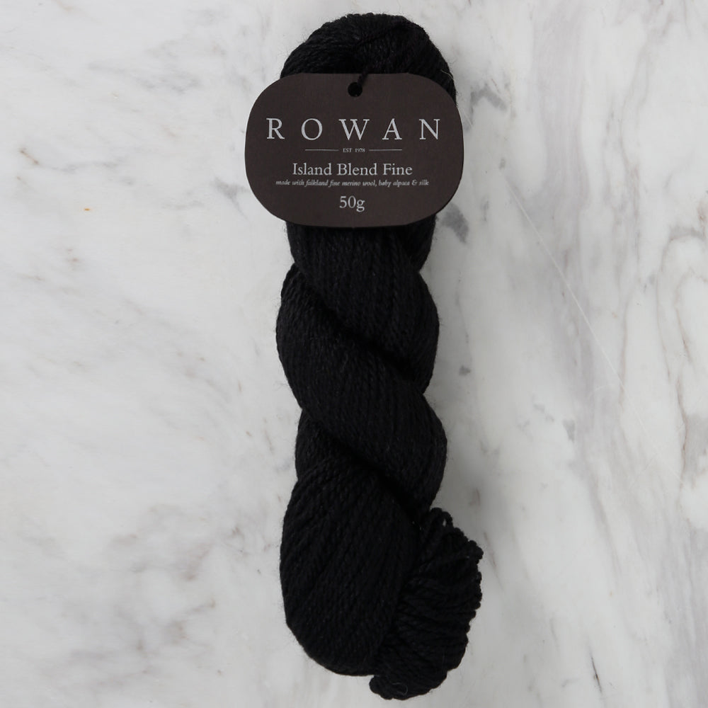 Rowan Island Blend Fine Hand Knitting Yarn, Black - 111