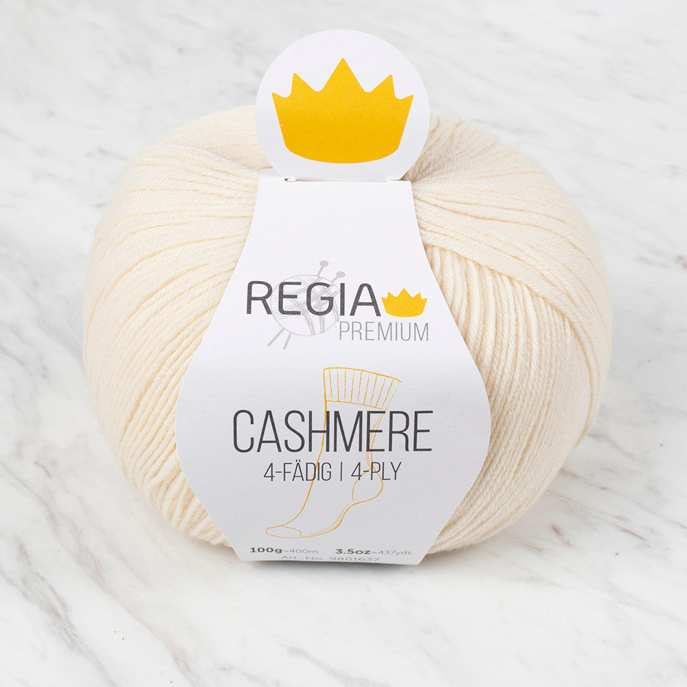 Schachenmayr Regia Premium Cashmere Knitting Yarn, Cream - 9801637 - 00003
