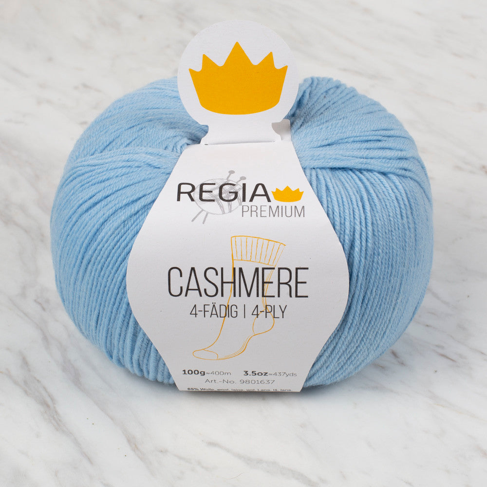 Schachenmayr Regia Premium Cashmere Knitting Yarn, Baby Blue - 9801637 - 00052