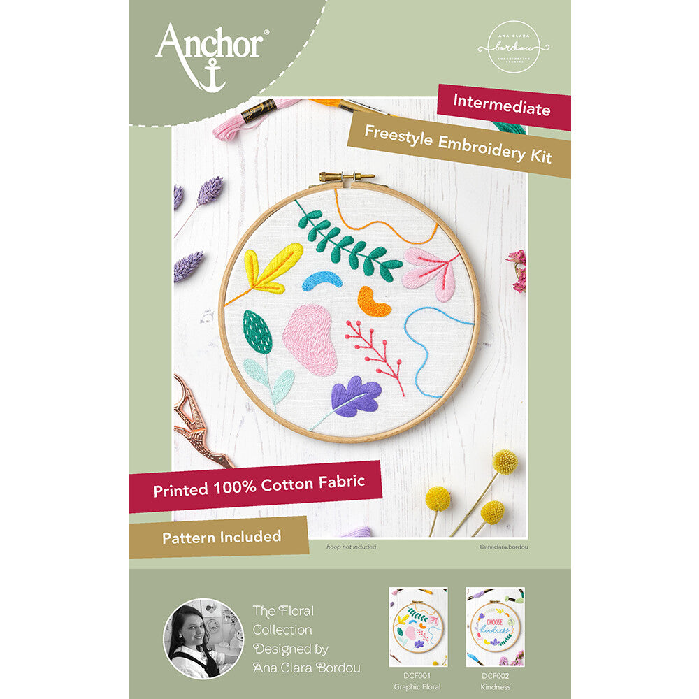 Anchor Embroidery Kit 20cm 7.87" DCF001