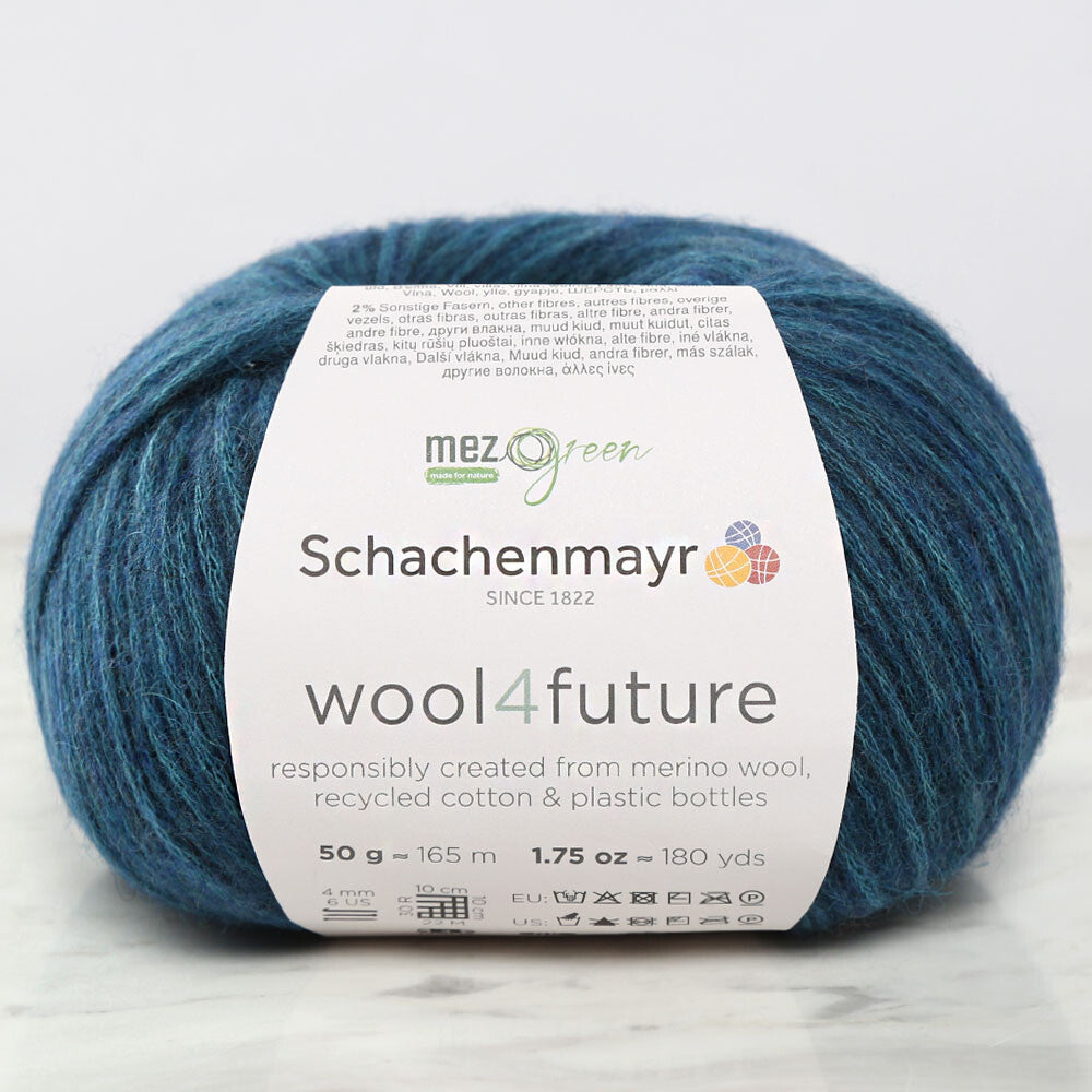 Schachenmayr wool4future Yarn, Oil Blue - 9807594-00066 