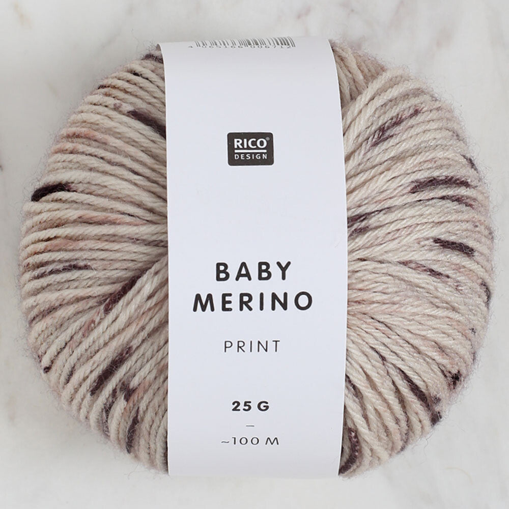 Baby Merino Print 25 gr Baby Yarn, Variegated - 009
