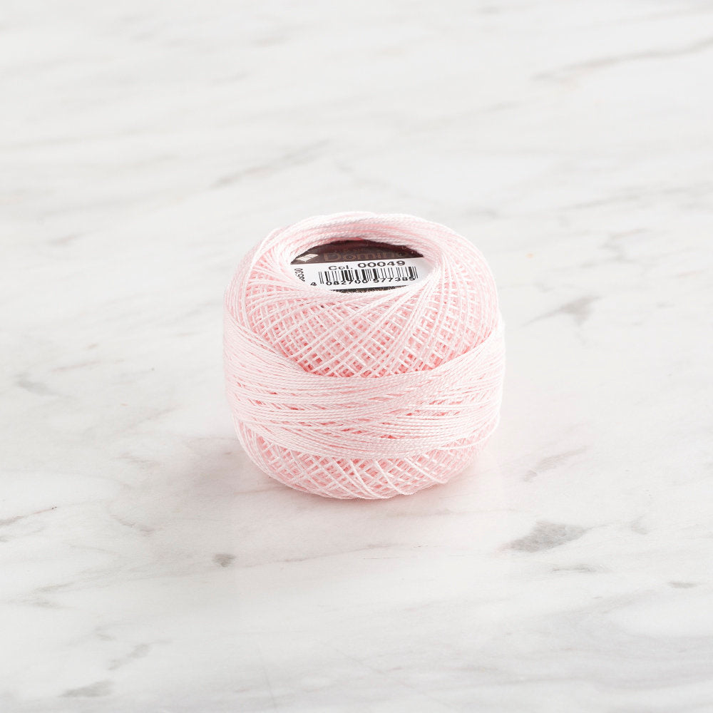 Domino Cotton Perle Size 12 Embroidery Thread (5 g), Light Pink - 4590012-49