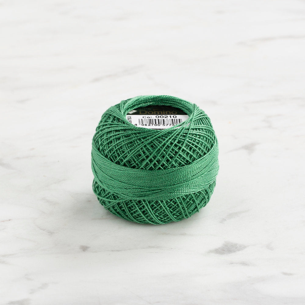 Domino Cotton Perle Size 12 Embroidery Thread (5 g), Green - 4590012-210