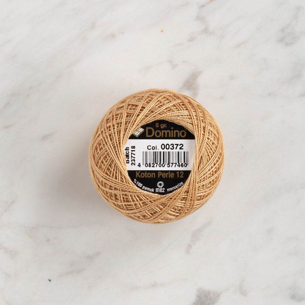 Domino Cotton Perle Size 12 Embroidery Thread (5 g), Beige - 4590012-372