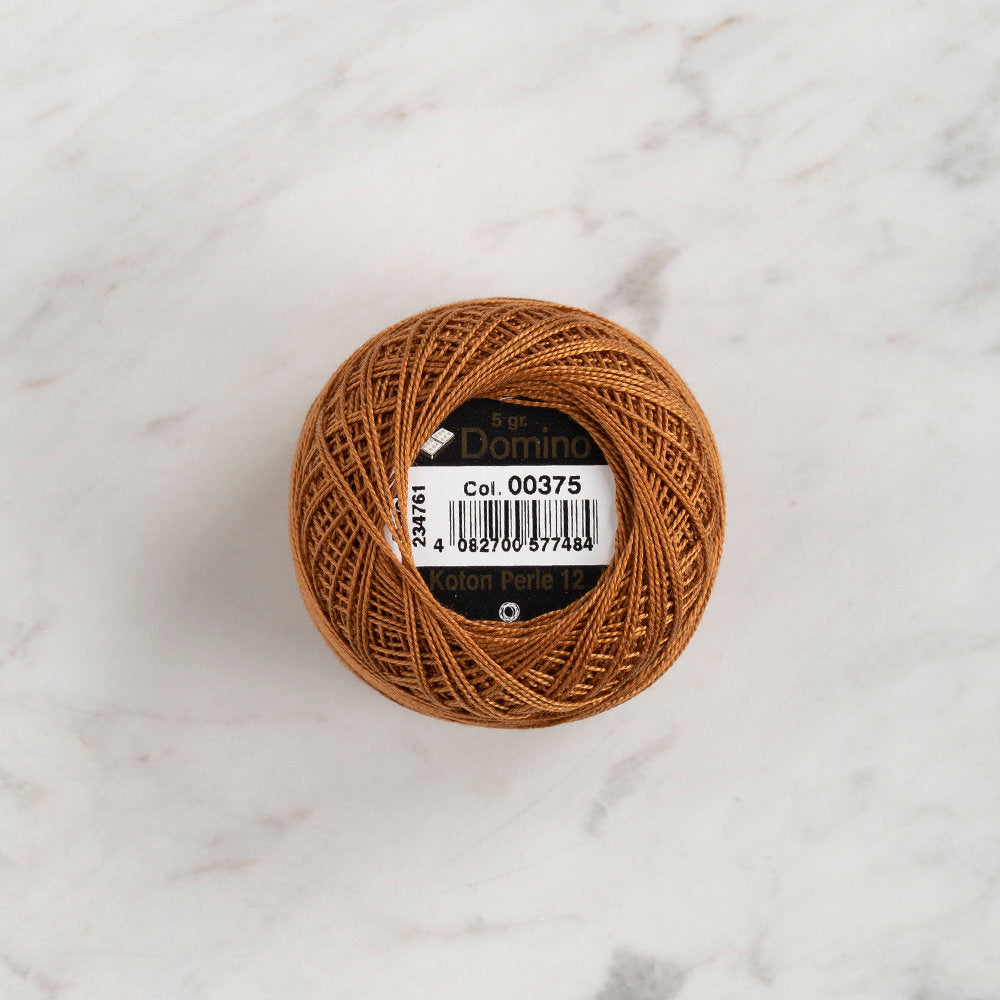 Domino Cotton Perle Size 12 Embroidery Thread (5 g), Brown - 4590012-375