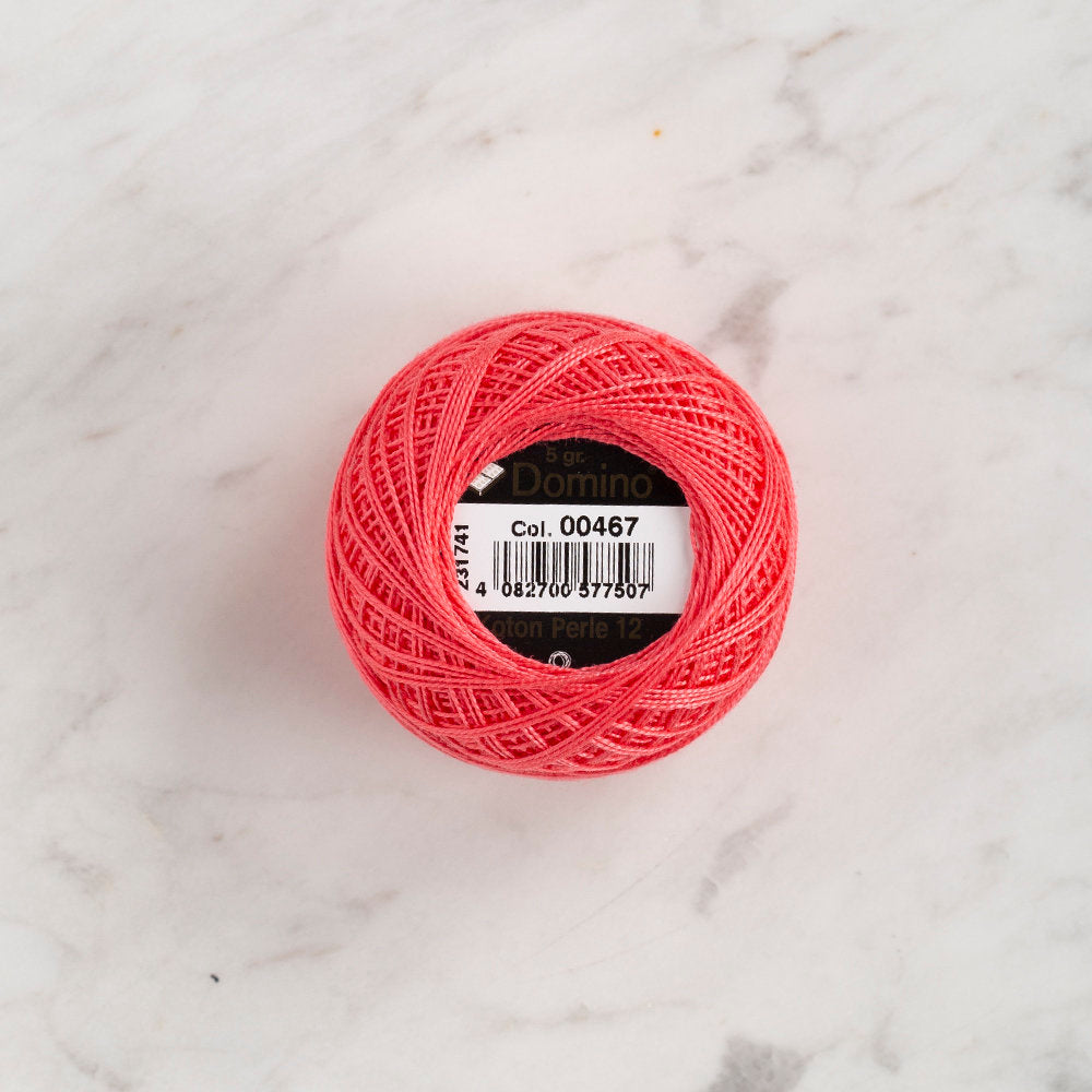 Domino Cotton Perle Size 12 Embroidery Thread (5 g), Vermilion - 4590012-467