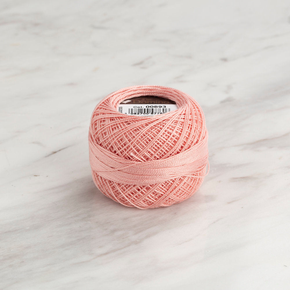 Domino Cotton Perle Size 12 Embroidery Thread (5 g), Light Pink - 4590012-00893