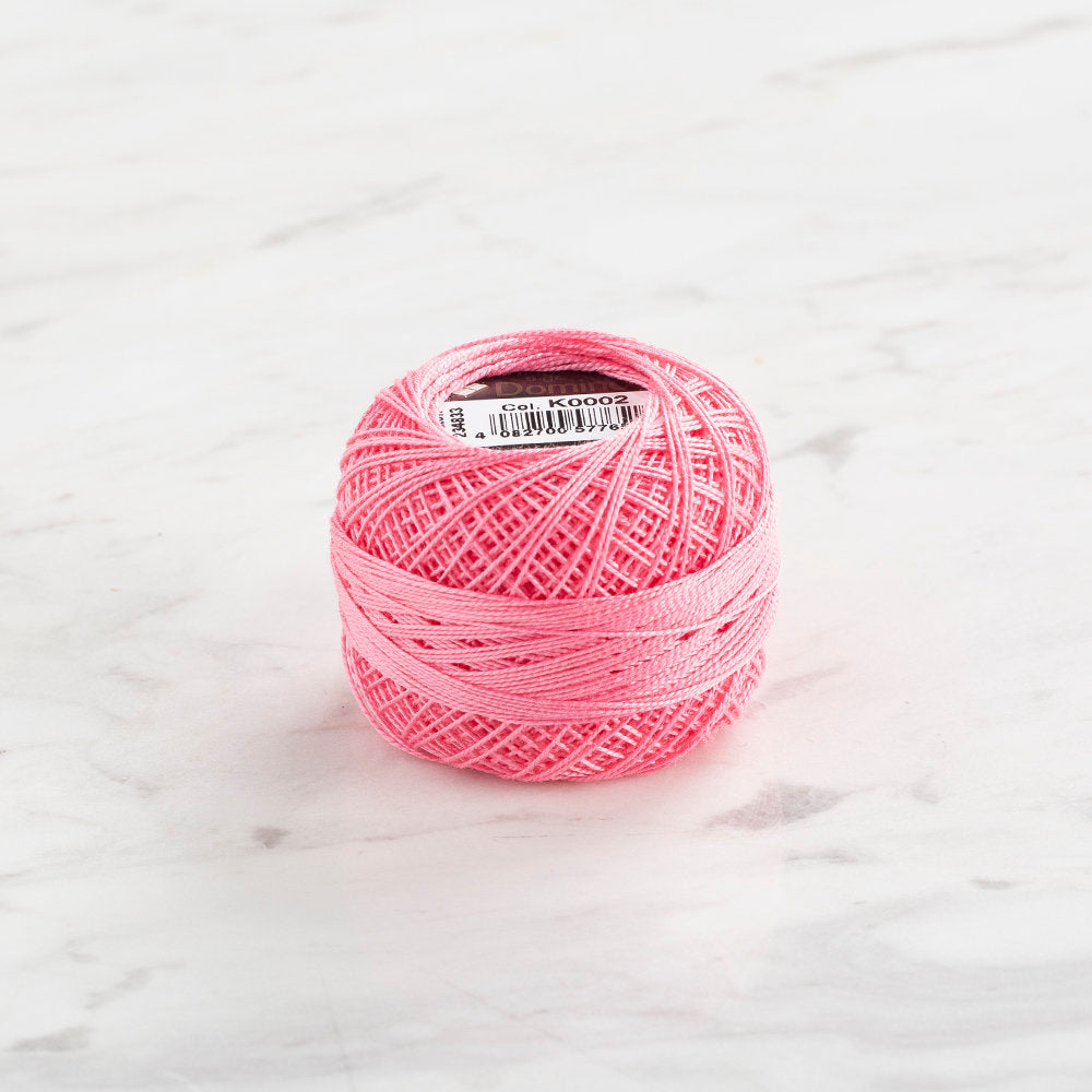 Domino Cotton Perle Size 12 Embroidery Thread (5 g), Pink - 4590012-K0002