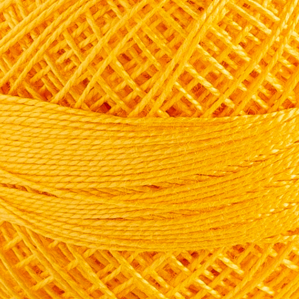 Domino Cotton Perle Size 12 Embroidery Thread (5 g), Yellow - 4590012-K0007