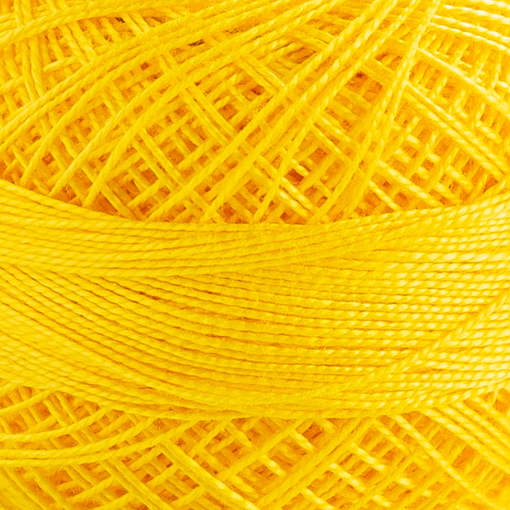 Domino Cotton Perle Size 12 Embroidery Thread (5 g), Yellow - 4590012-K0011