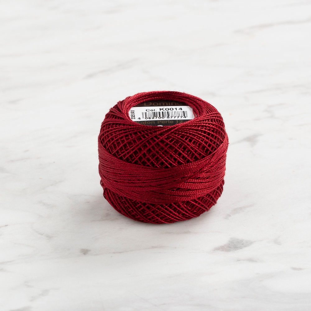 Domino Cotton Perle Size 12 Embroidery Thread (5 g), Claret - 4590012-K0014