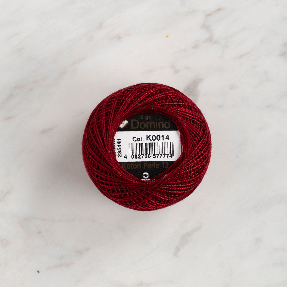 Domino Cotton Perle Size 12 Embroidery Thread (5 g), Claret - 4590012-K0014