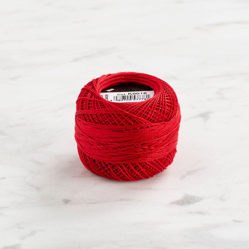 Domino Cotton Perle Size 12 Embroidery Thread (5 g), Red - 4590012-K0016