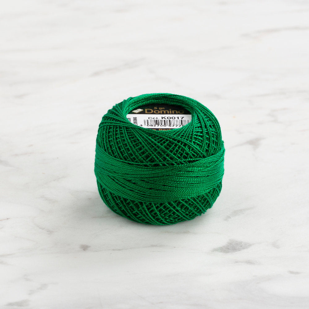 Domino Cotton Perle Size 12 Embroidery Thread (5 g), Green - 4590012-K0017