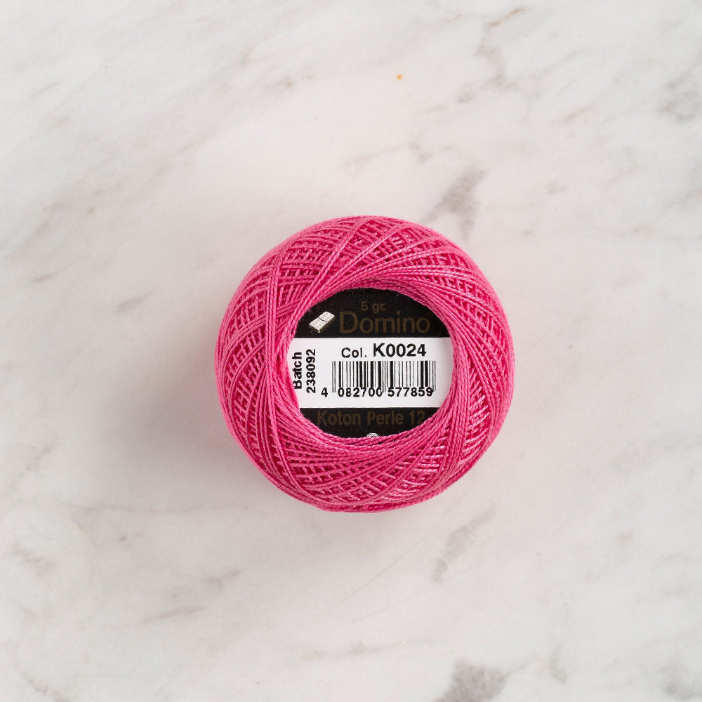 Domino Cotton Perle Size 12 Embroidery Thread (5 g), Pink - 4590012-K0024
