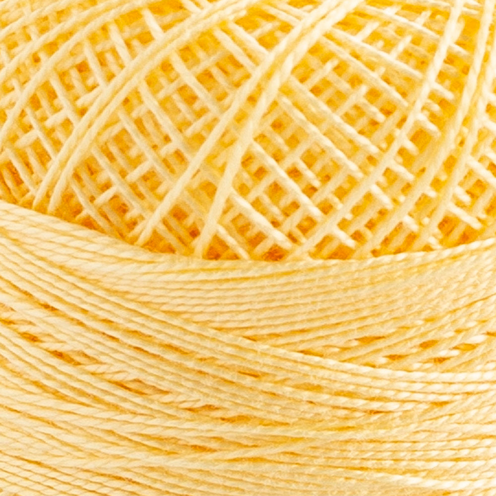 Domino Cotton Perle Size 12 Embroidery Thread (5 g), Light Yellow - 4590012-K0025