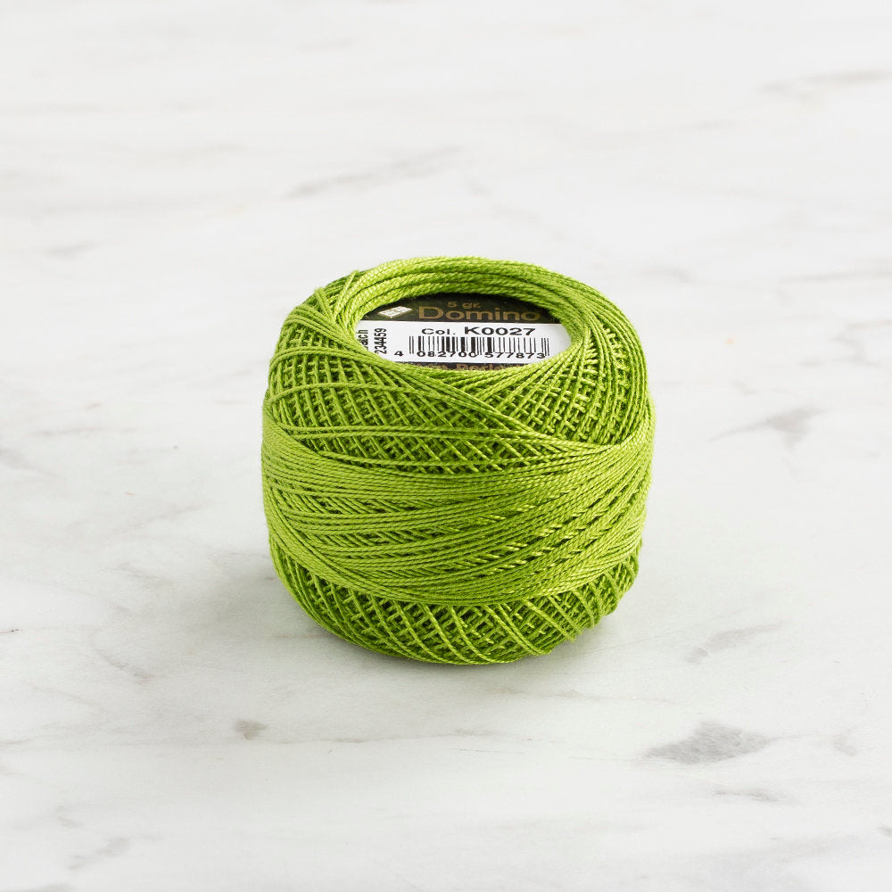 Domino Cotton Perle Size 12 Embroidery Thread (5 g), Green - 4590012-K0027