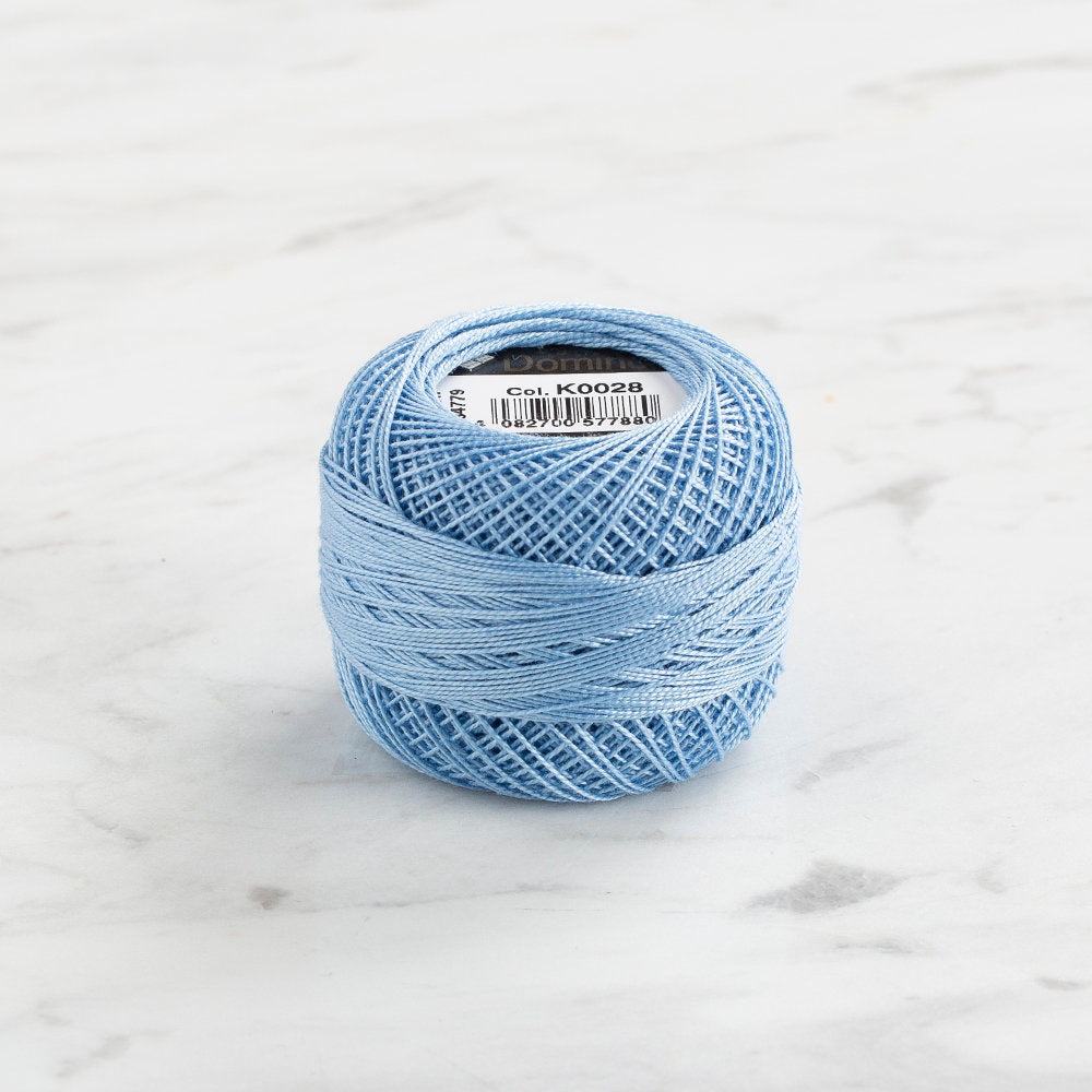 Domino Cotton Perle Size 12 Embroidery Thread (5 g), Light Blue - 4590012-K0028
