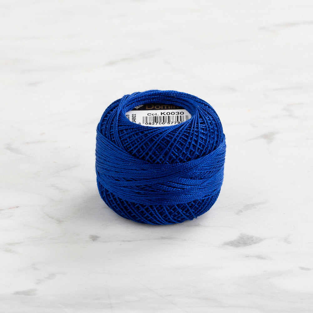 Domino Cotton Perle Size 12 Embroidery Thread (5 g), Dark Blue - 4590012-K0030