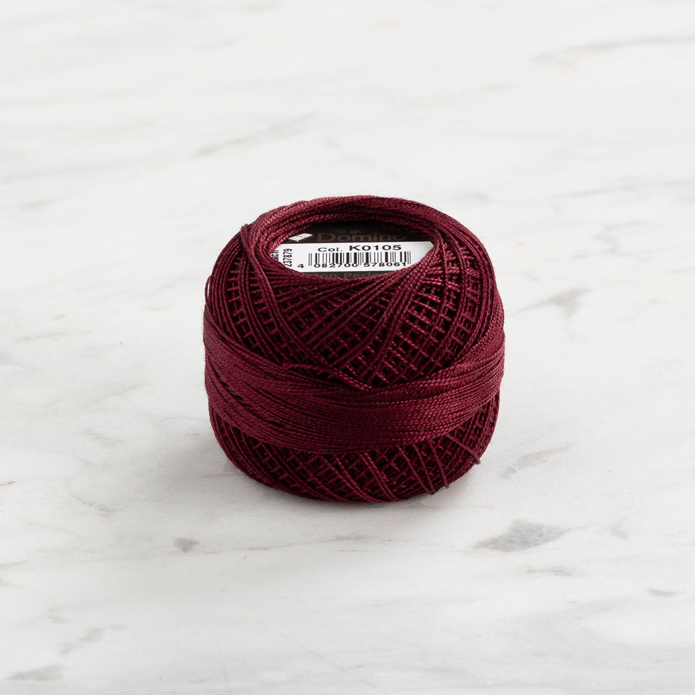 Domino Cotton Perle Size 12 Embroidery Thread (5 g), Claret - 4590012-K0105