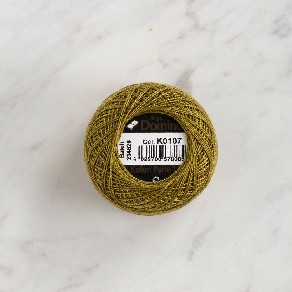 Domino Cotton Perle Size 12 Embroidery Thread (5 g), Green - 4590012-K0107