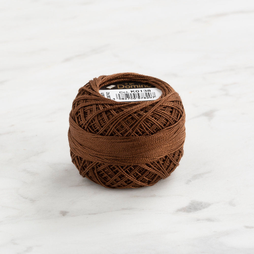 Domino Cotton Perle Size 12 Embroidery Thread (5 g), Brown - 4590012-K0138