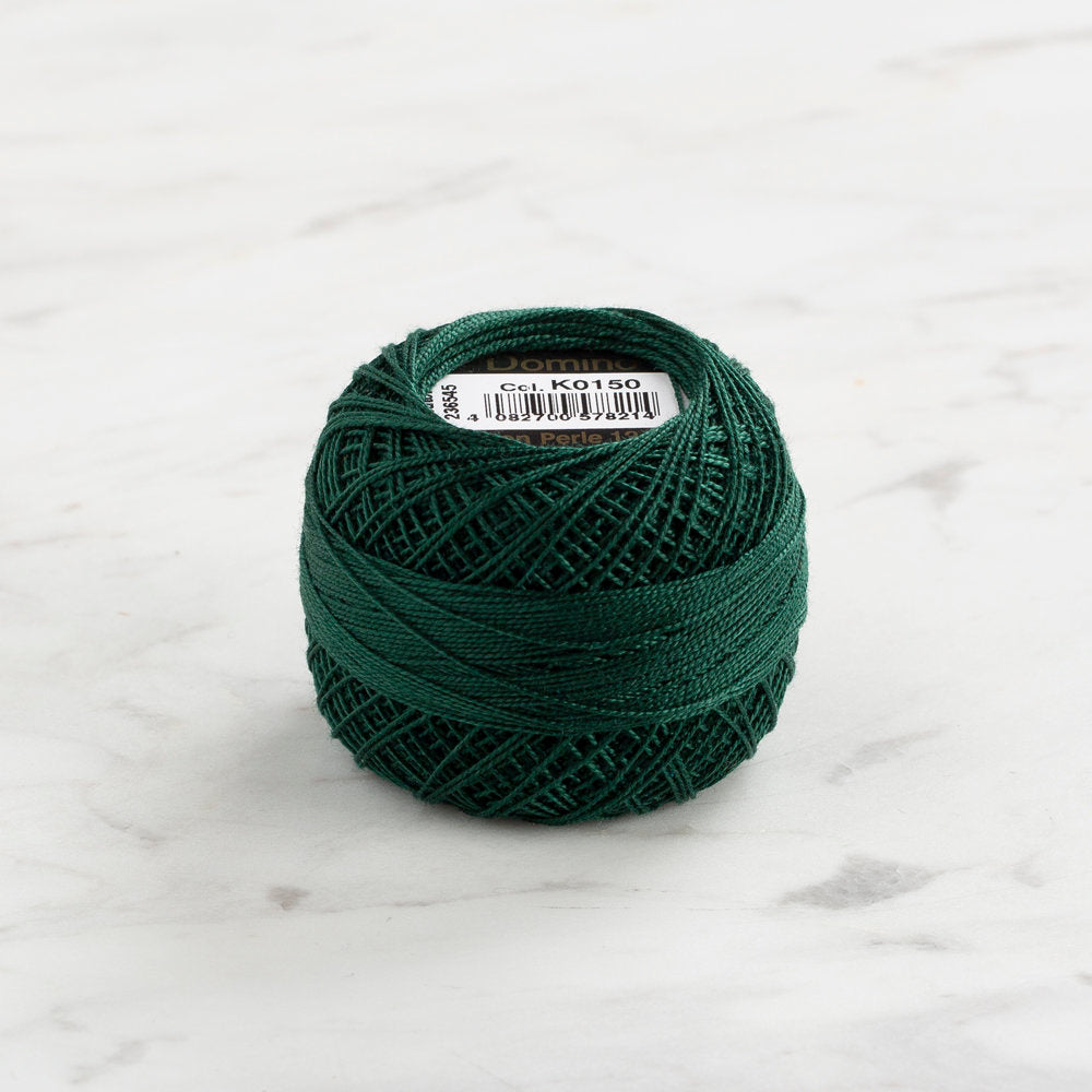 Domino Cotton Perle Size 12 Embroidery Thread (5 g), Green - 4590012-K0150