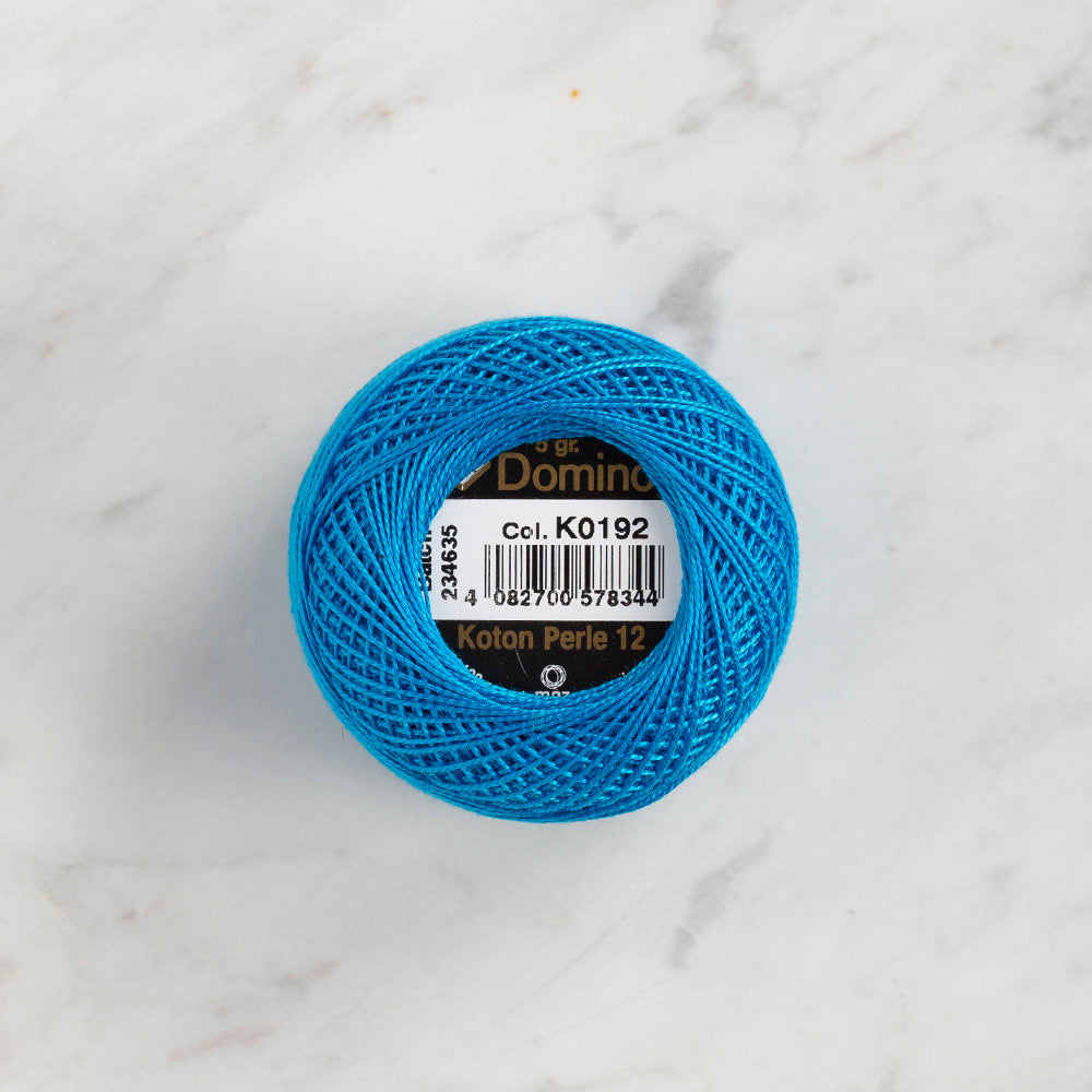 Domino Cotton Perle Size 12 Embroidery Thread (5 g), Blue - 4590012-K0192