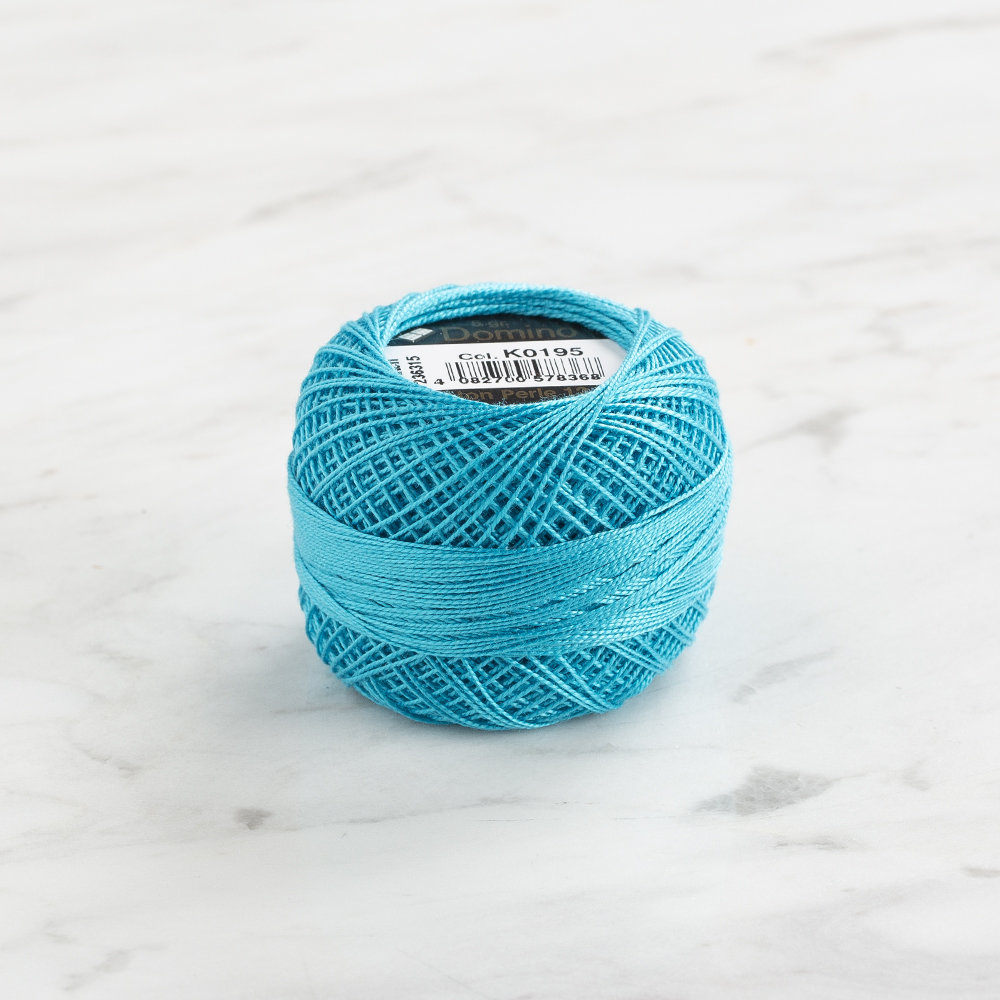 Domino Cotton Perle Size 12 Embroidery Thread (5 g), Turquoise - 4590012-K0195