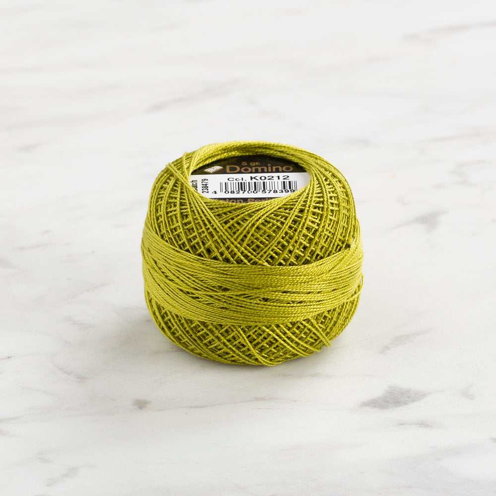 Domino Cotton Perle Size 12 Embroidery Thread (5 g), Green - 4590012-K0212