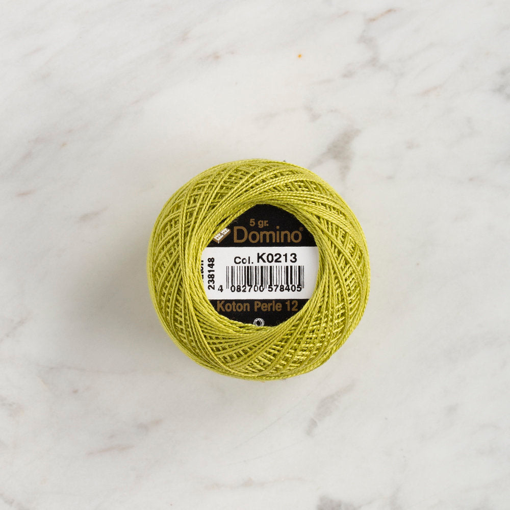 Domino Cotton Perle Size 12 Embroidery Thread (5 g), Green - 4590012-K0213