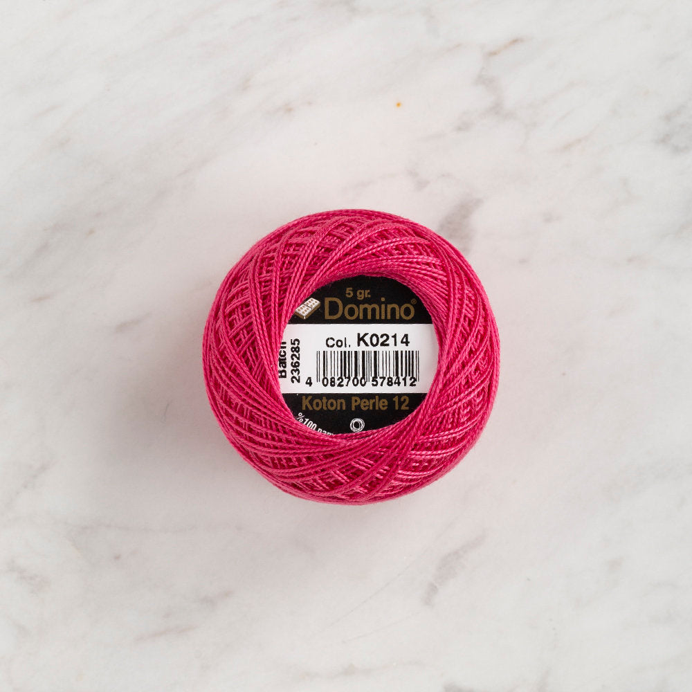 Domino Cotton Perle Size 12 Embroidery Thread (5 g), Pink - 4590012-K0214