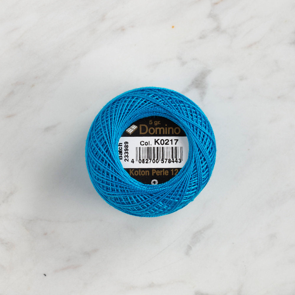 Domino Cotton Perle Size 12 Embroidery Thread (5 g), Blue - 4590012-K0217