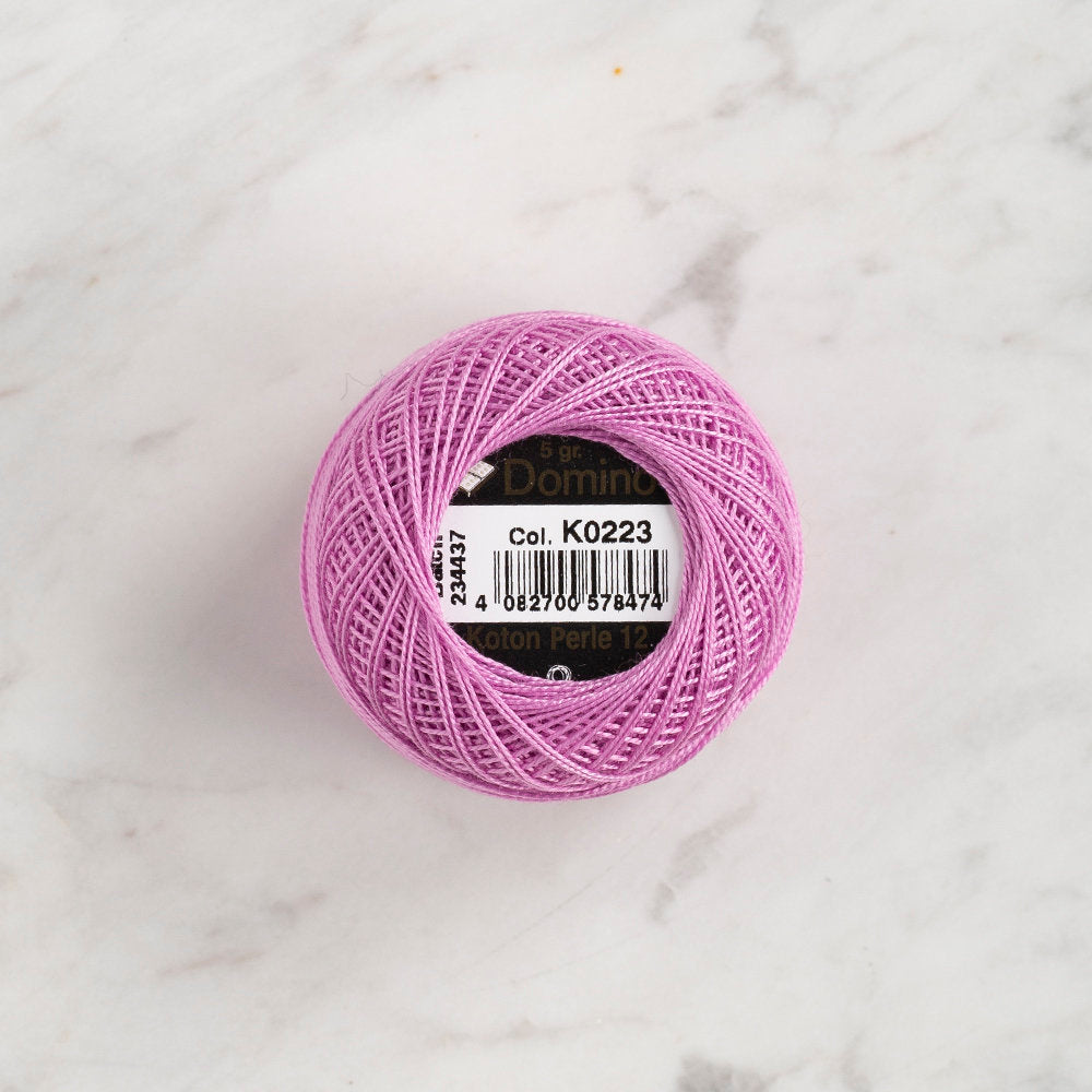 Domino Cotton Perle Size 12 Embroidery Thread (5 g), Lilac - 4590012-K0223