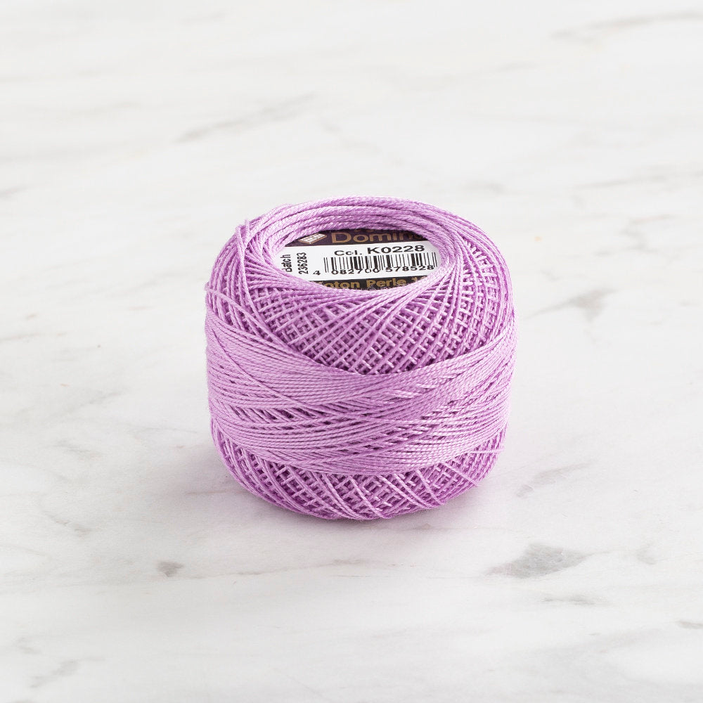 Domino Cotton Perle Size 12 Embroidery Thread (5 g), Lilac - 4590012-K0228