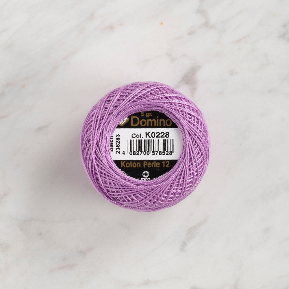 Domino Cotton Perle Size 12 Embroidery Thread (5 g), Lilac - 4590012-K0228