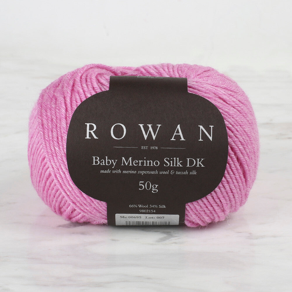 Rowan Baby Merino Silk DK Yarn, Dark Pink - 00695