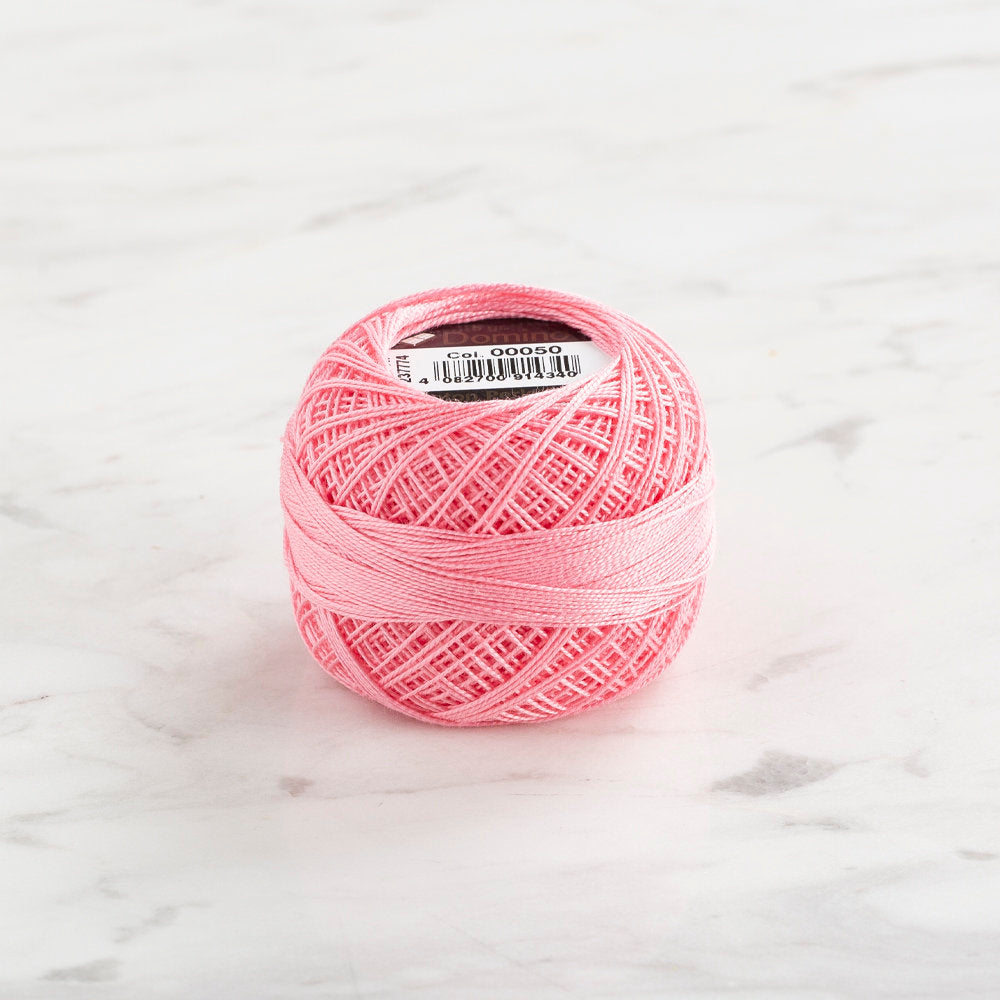 Domino Cotton Perle Size 12 Embroidery Thread (5 g), Pink - 4590012-50