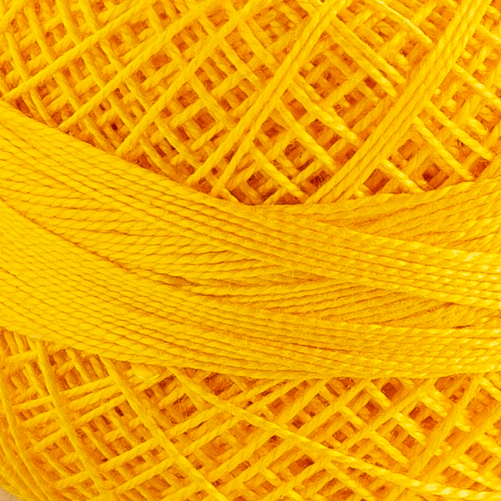 Domino Cotton Perle Size 12 Embroidery Thread (5 g), Yellow - 4590012-298