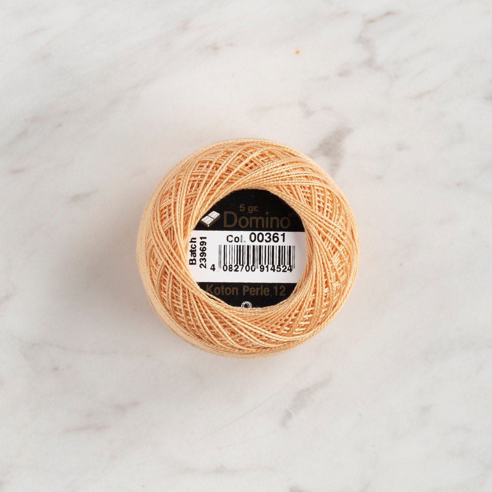 Domino Cotton Perle Size 12 Embroidery Thread (5 g), Beige - 4590012-361